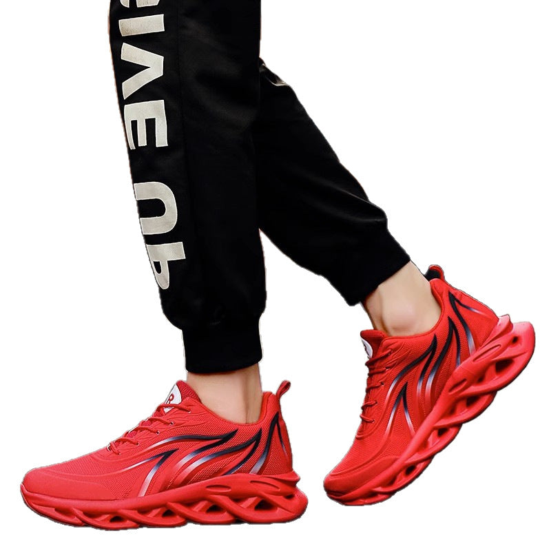 Herren futuristische Wellen-Sohlensneaker mit atmungsaktivem Strickoberteil Echo Archiv
