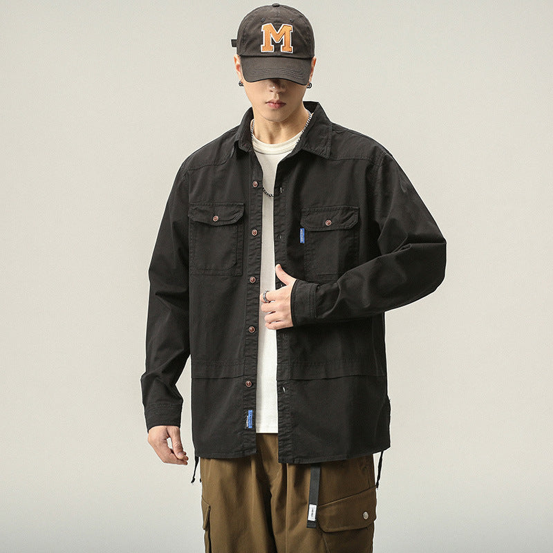 Herren lässige Utility-Jacke mit praktischen Taschen Echoarchiv