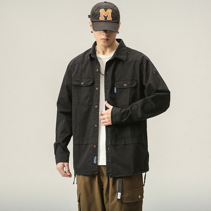 Herren lässige Utility-Jacke mit praktischen Taschen Echoarchiv