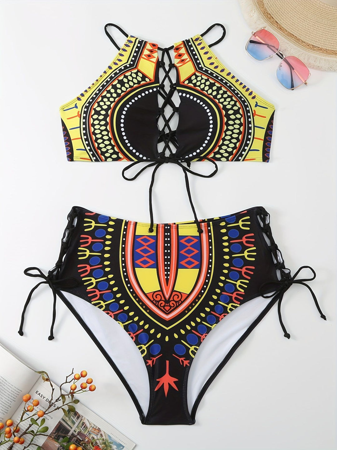 Damen Hochwertiger Bikini mit raffiniertem Schnürdesign Echo Archiv