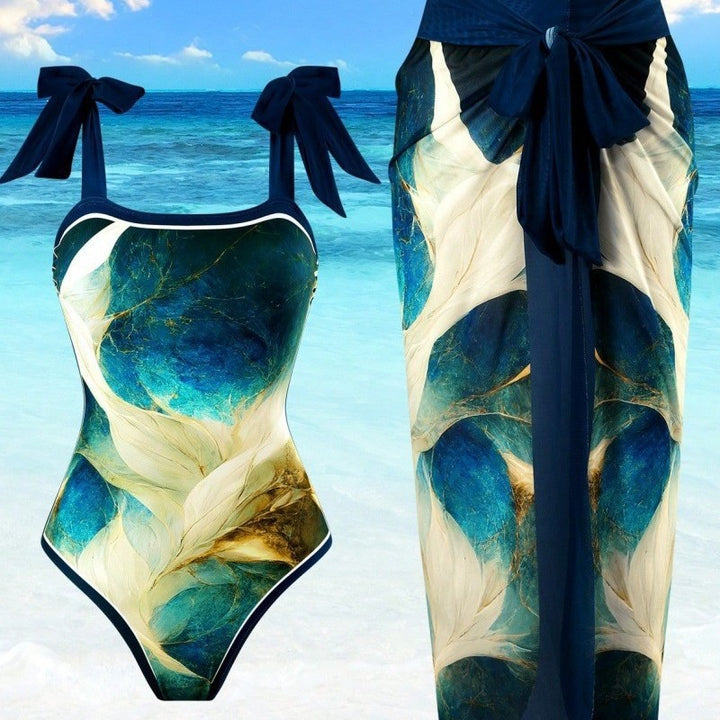 Damen Badeanzug mit passendem Sarong Echo Archiv