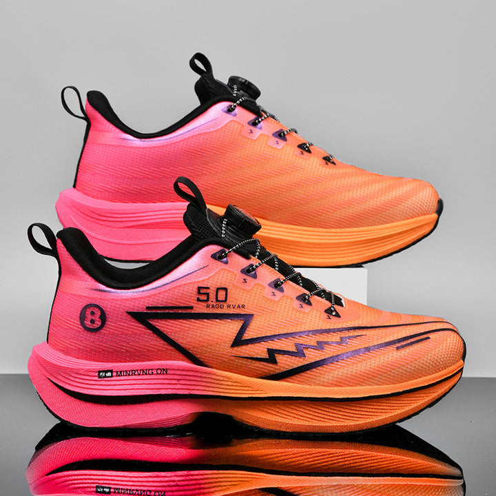 Unisex gedämpfte Wettkampf-Laufschuhe mit Drehregler-Verschluss, sockenähnlichem Einstieg und reaktionsfreudiger Hohlkern-Zwischensohle – Tavélo