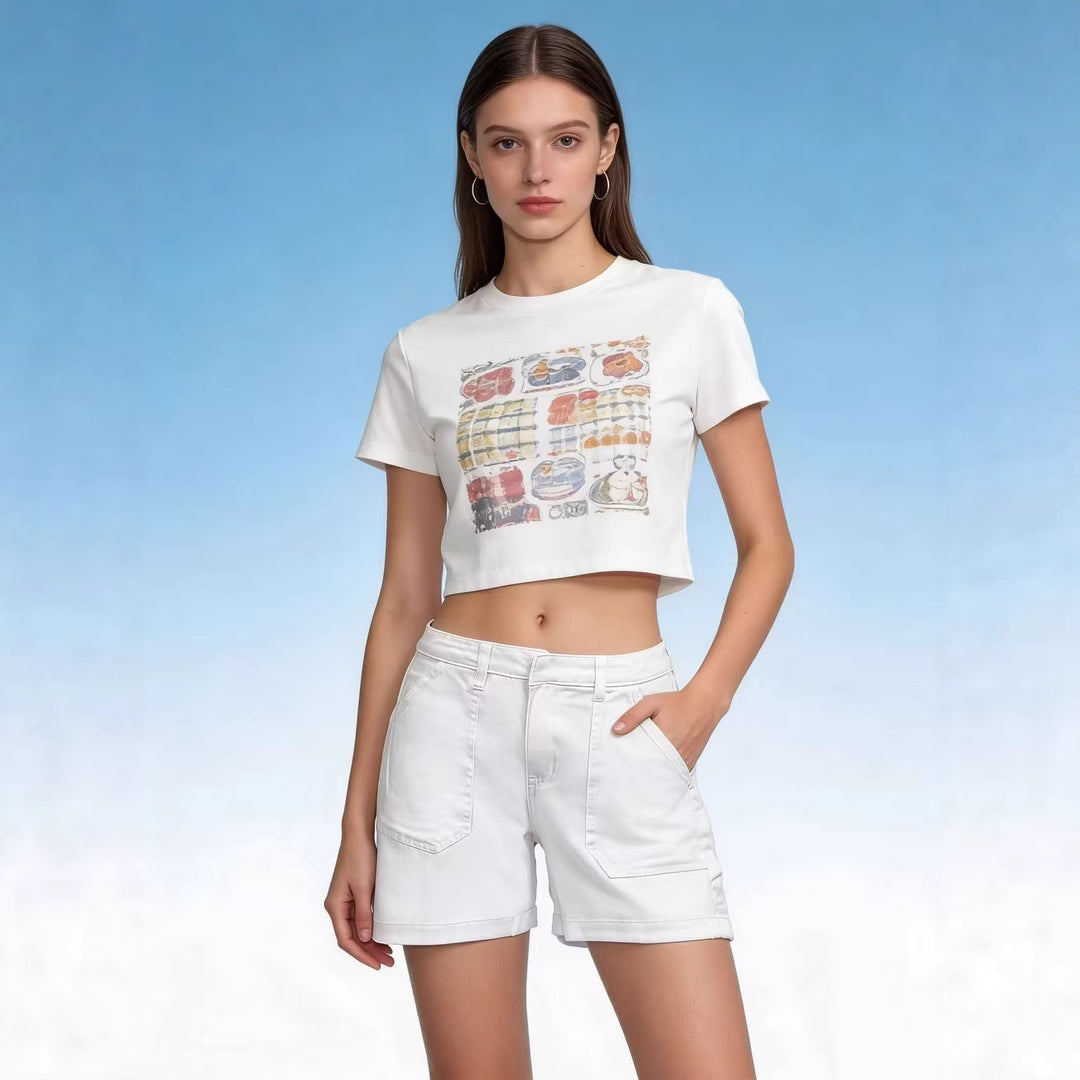 Damen lässige Sommer-Shorts mit seitlichen Taschen und komfortablem Schnitt Echo Archiv