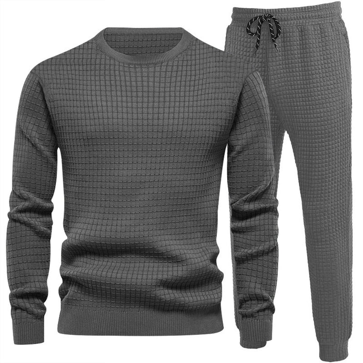 Herren Oberteil und Jogginghose Set mit strukturiertem Design Echoarchiv