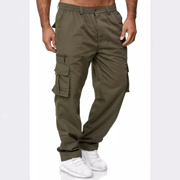 Herren Cargo-Hose mit multifunktionalen Taschen und elastischem Bund Echoarchiv