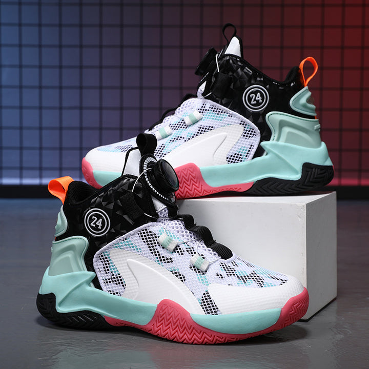 Unisex atmungsaktive Basket-Performance-Sneaker mit Drehverschluss, verstärkter Ferse und griffiger Profillaufsohle – Norré