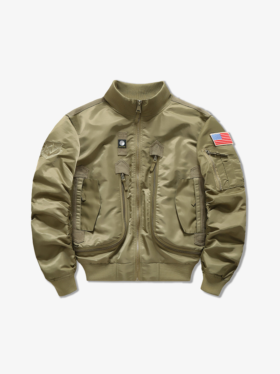 Herren Flieger-Bomberjacke im Militärstil mit Multifunktions-Taschen Echo Archiv