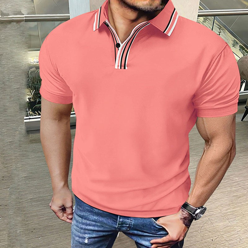 Herren Polohemd mit modernem Kragen und eleganten Akzenten Echoarchiv