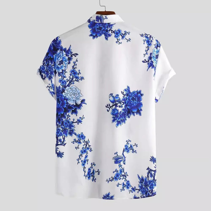 Herren Kurzarmhemd mit elegantem floralem Druck und hochwertigem Material Echoarchiv