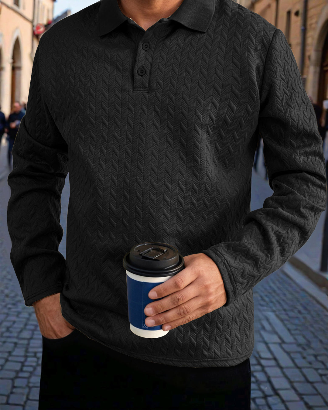 Herren Langarm Poloshirt Echoarchiv
