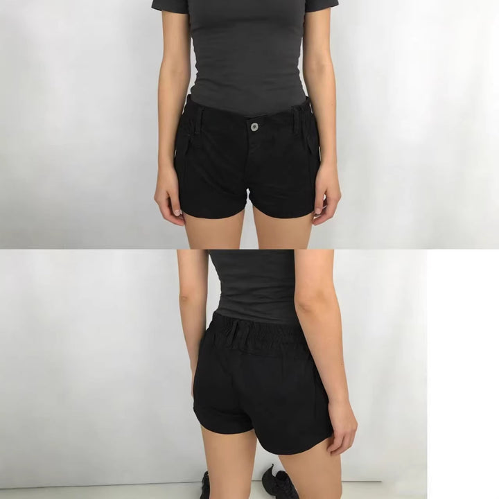 Damen Cargo-Shorts mit funktionalen Seitentaschen und elastischem Bund Echo Archiv