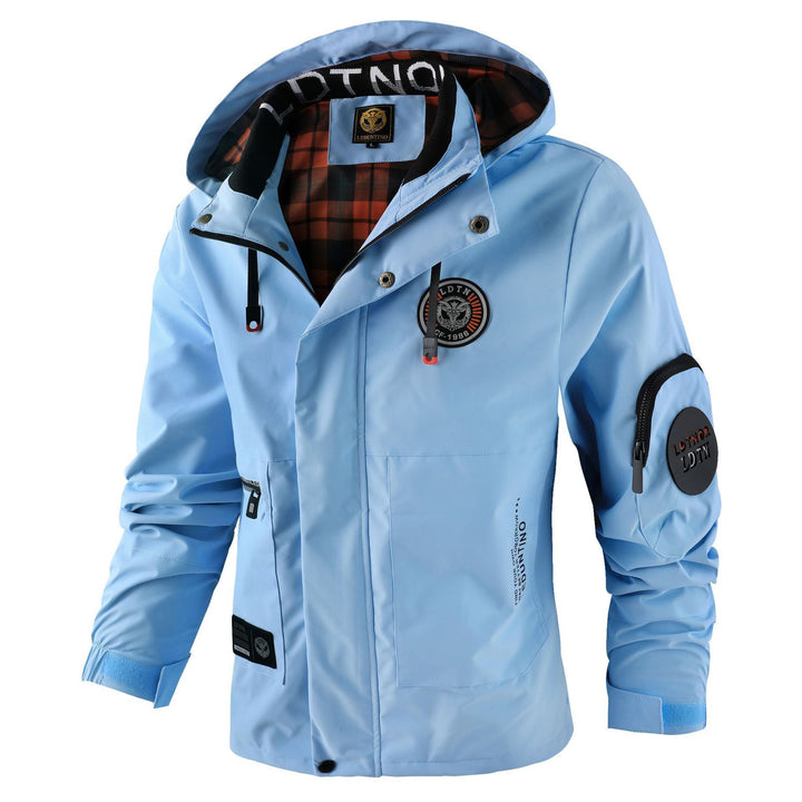 Herren nan wasserdichte Parka-Jacke mit Kapuze, mehrfachen Utility-Taschen, verstärkten Ärmelabschlüssen und winddichter Membran Echo Archiv