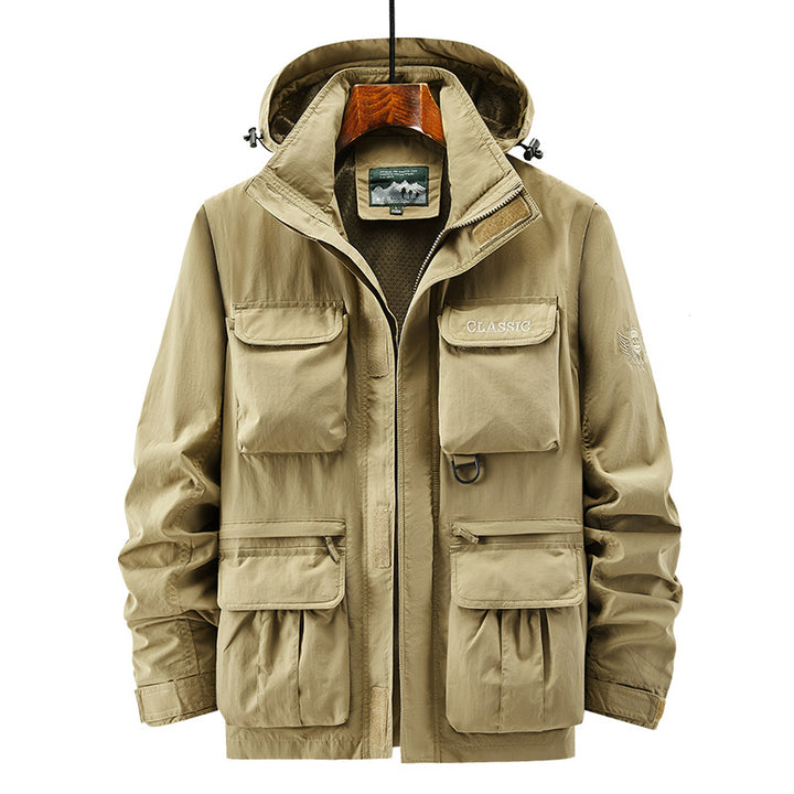 Herren Thermischer Kapuzen-Parka im Utility-Design mit Teddyfutter und Mehrfachtaschen Echoarchiv