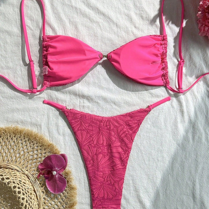 Damen Triangel-Bikini mit floralem Muster und verstellbaren Trägern Echo Archiv