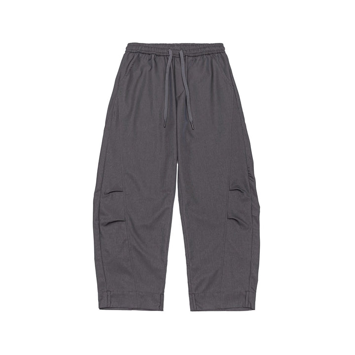 Herren Weite Cropped Cargohose mit Tunnelzug und Kniefalten Echoarchiv