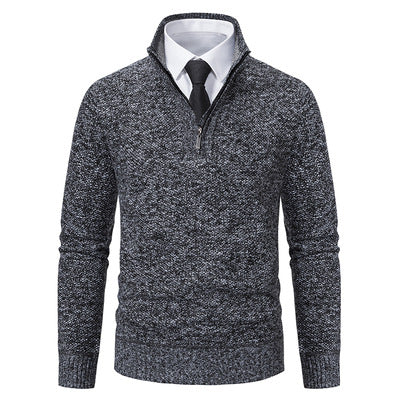 Herren Pullover mit Stehkragen und attraktivem Zipper Echoarchiv