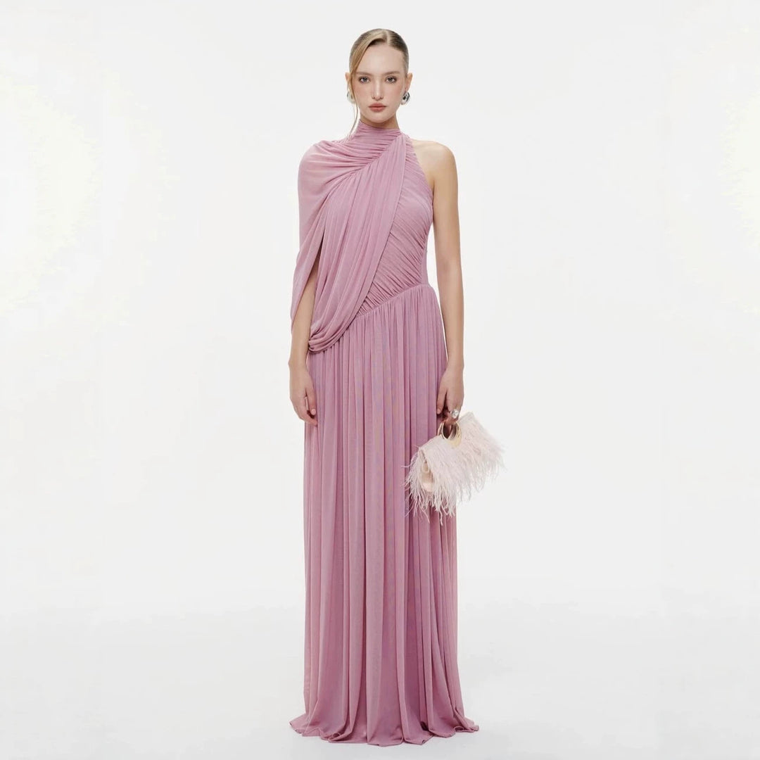 Damen Elegantes Wickelkleid mit asymmetrischem Design und fließendem Drapée Echo Archiv