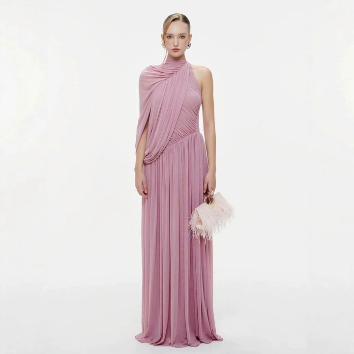 Damen Elegantes Wickelkleid mit asymmetrischem Design und fließendem Drapée Echo Archiv