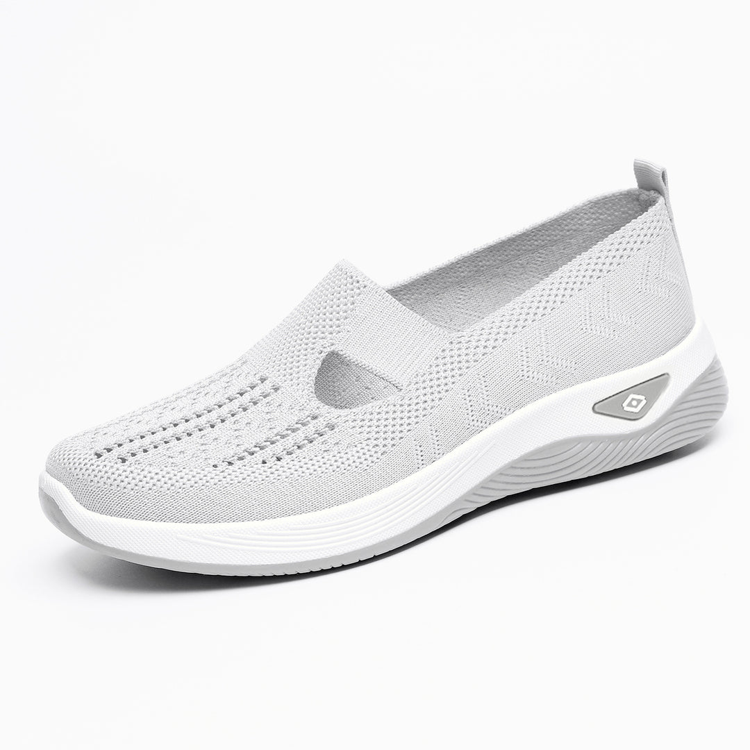 Damen nan leichte atmungsaktive Slip-On Sneaker mit elastischem Strickoberteil und orthopädischer Komfortsohle Echo Archiv