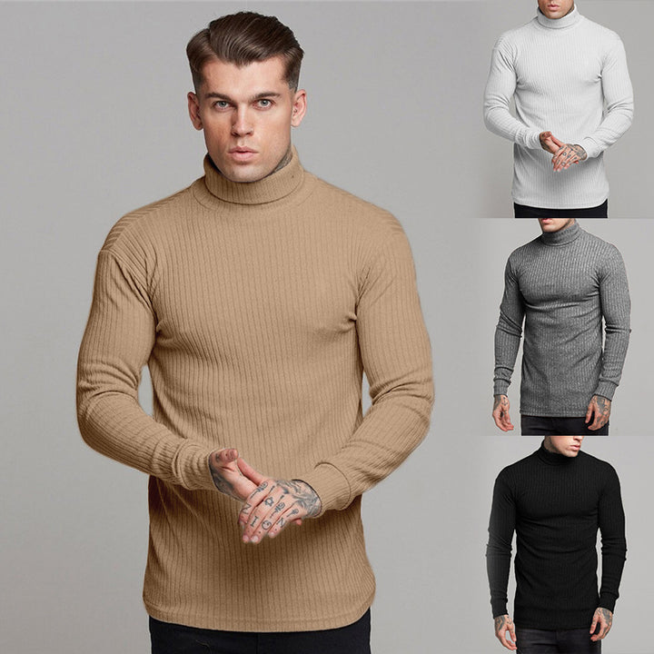 Herren modisches Langarmshirt mit Rollkragen Echoarchiv