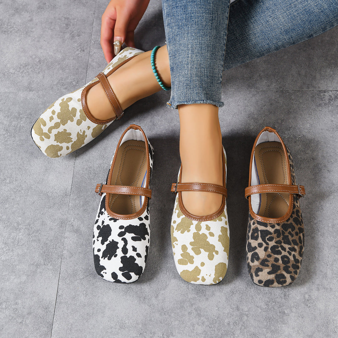 Damen flache Mary-Jane Ballerinas mit verstellbarem Riemchen und gepolsterter Komfortinnensohle – Lioré