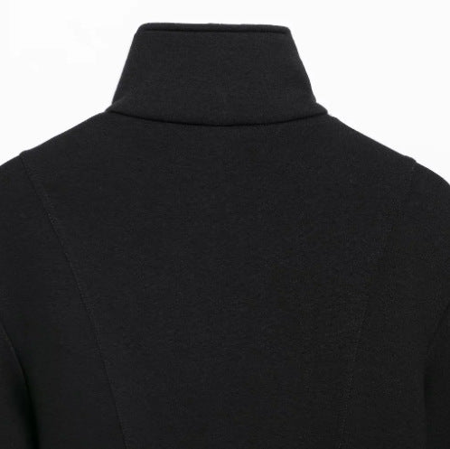 Damen Kurz geschnittene Boxy‑Fleecejacke mit Stehkragen, vertikalen Strukturnähten und verdecktem Reißverschluss Echo Archiv