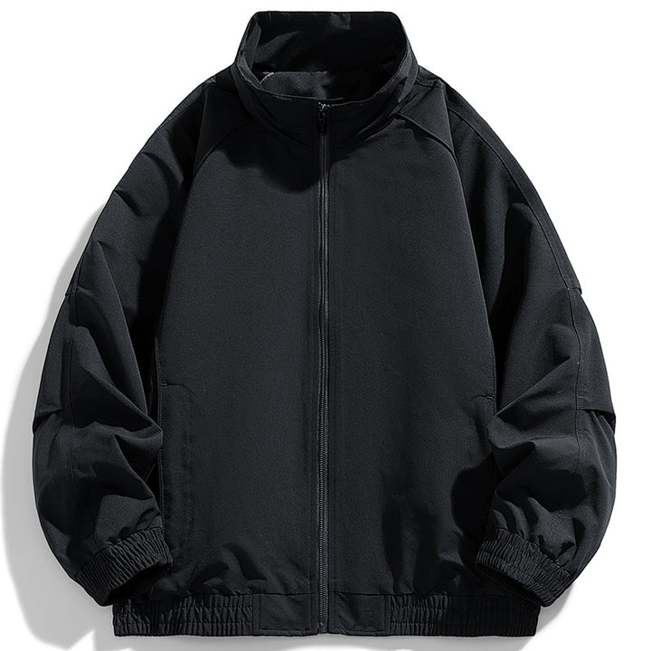 Herren urban oversized Blouson mit Stehkragen, Raglanärmeln und Utility-Armtasche – Taviero