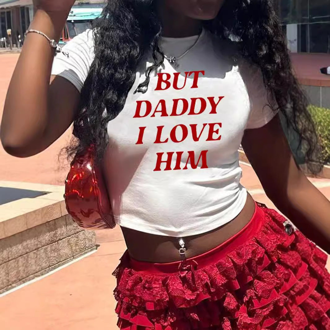 Damen Crop-Top mit auffälligem Schriftzug Echo Archiv