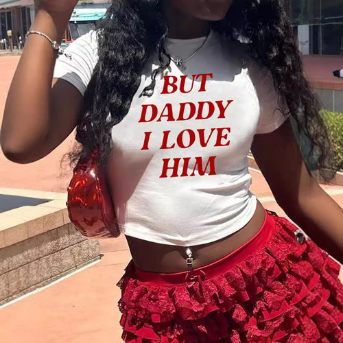 Damen Crop-Top mit auffälligem Schriftzug Echo Archiv
