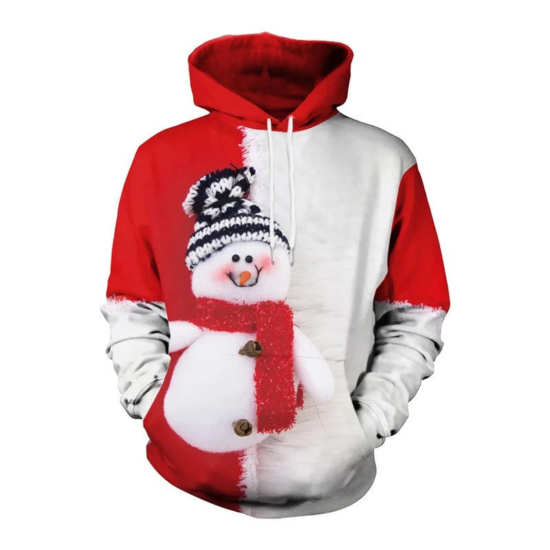 Damen Lustiger Kapuzenpullover mit Weihnachtsmotiv Echoarchiv