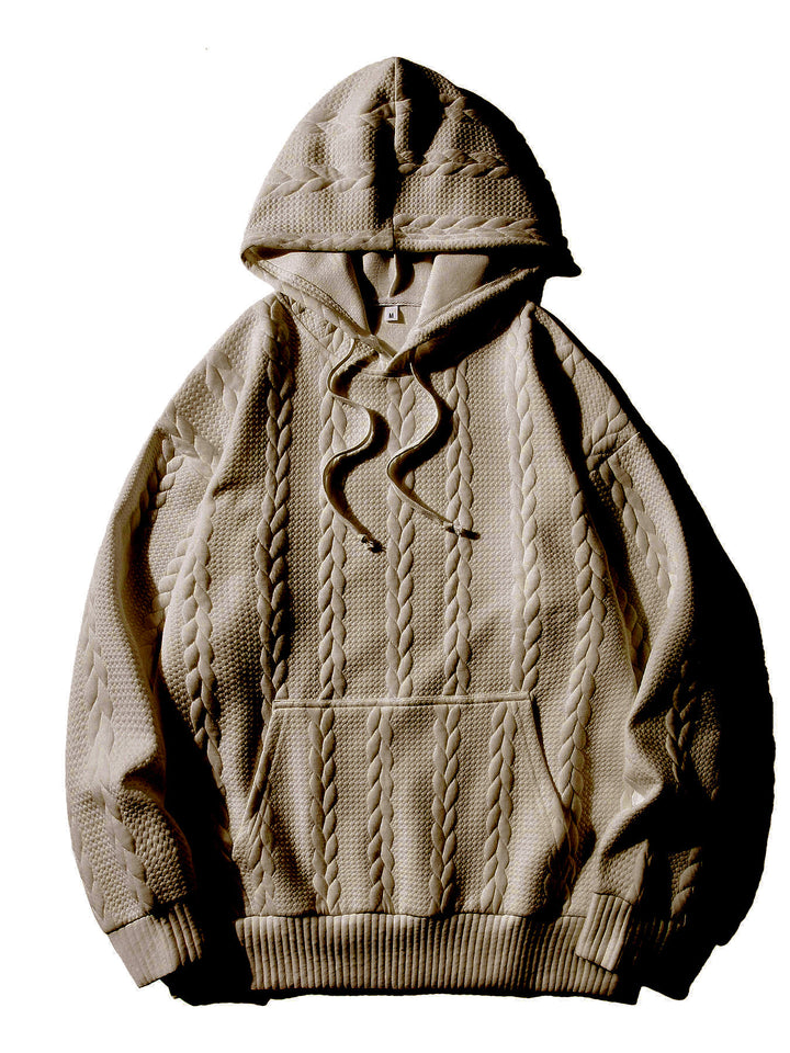 Herren Kapuzenpullover mit strukturiertem Muster Echoarchiv