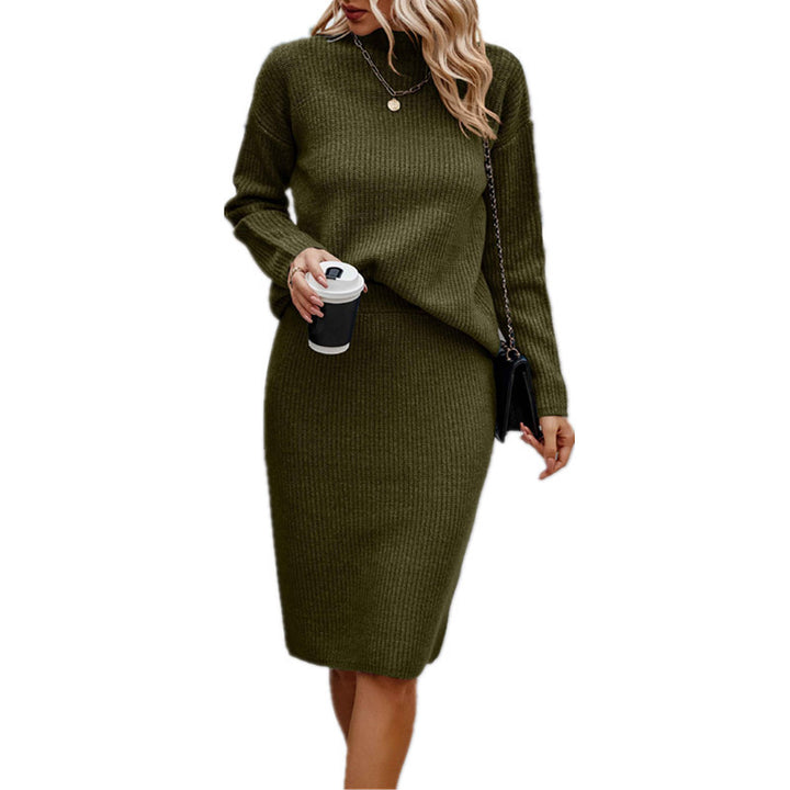 Damen nan gestricktes Twinset mit oversized Pullover und knielangem Bleistiftrock Echo Archiv