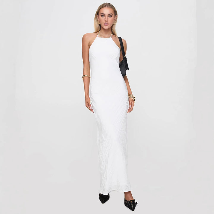 Damen Maxikleid mit elegantem Halsauschnitt und figurformendem Schnitt Echo Archiv