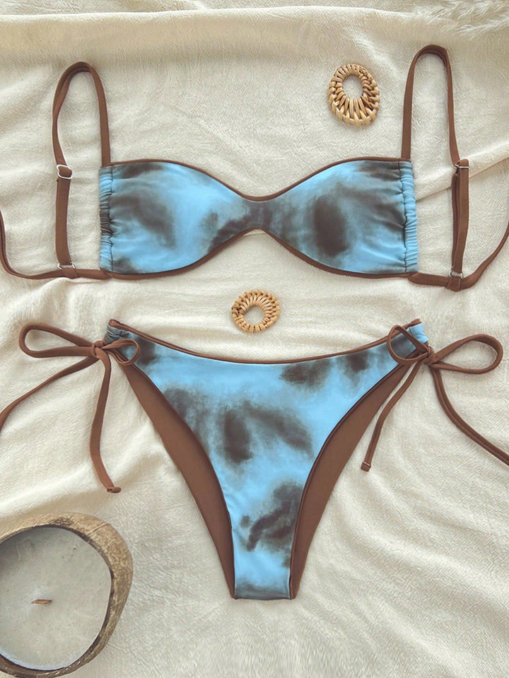 Damen Push-Up Bikini mit elegantem Animal-Print und verstellbaren Trägern Echo Archiv