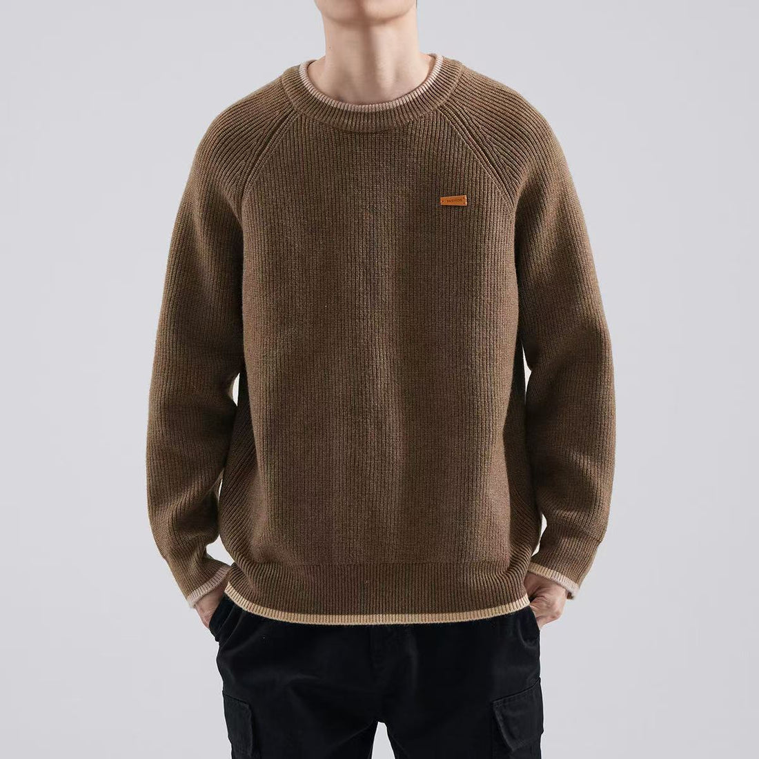 Herren Gemütlicher Strickpullover Echoarchiv