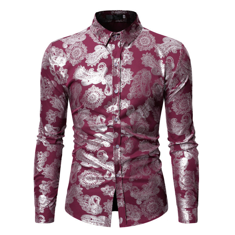 Herren Elegantes und stilvolles Hemd mit floralem Muster Echoarchiv
