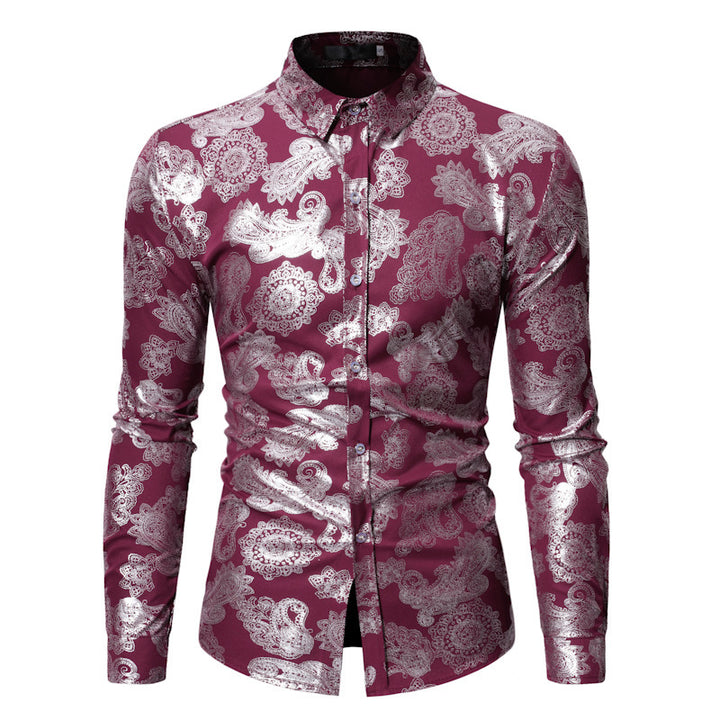 Herren Elegantes und stilvolles Hemd mit floralem Muster Echoarchiv