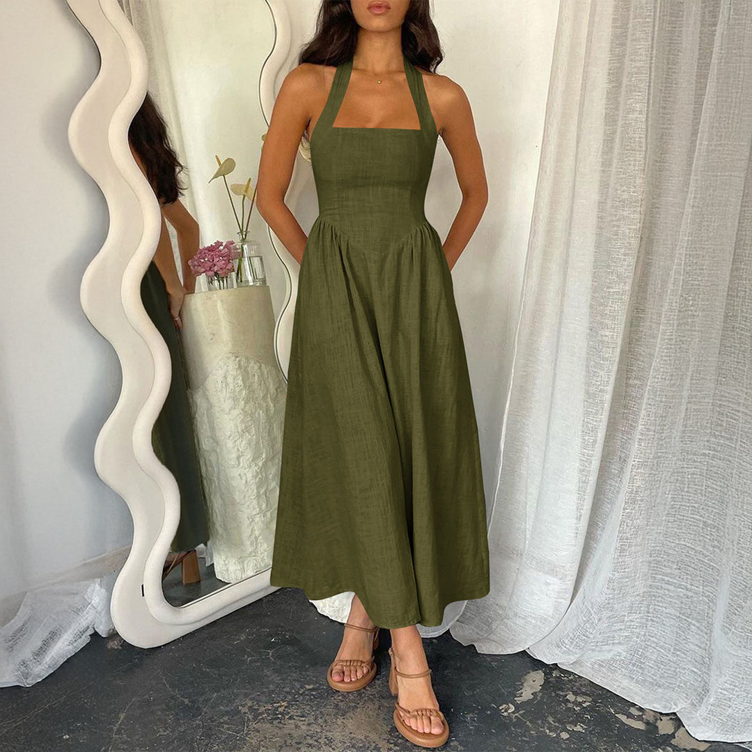 Damen Maxikleid mit sommerlichem Schnitt und süßen Spaghettiträgern Echo Archiv