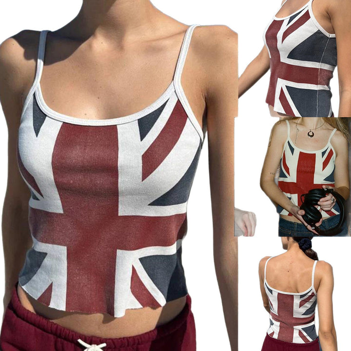 Damen Crop-Top mit Britischem Motiv Echo Archiv