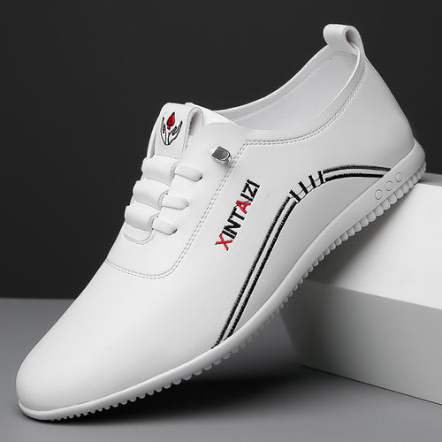 Herren Eleganter leichter Lederimitat-Slip-On mit elastischer Schnellzug-Lacing und profilierter Gummisohle Echoarhiv – Tavélo
