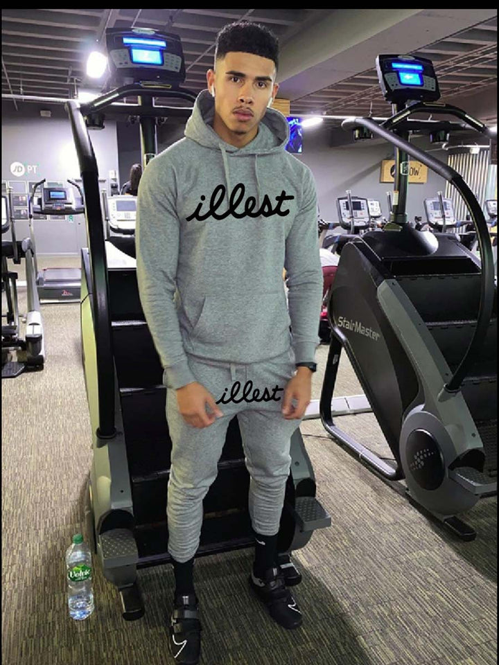 Herren Hoodie und Jogginghose Set mit auffälligem Schriftzug Echoarchiv