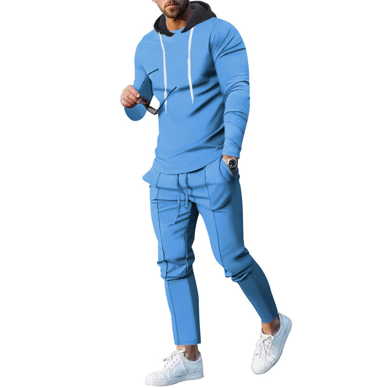 Herren modisches Hoodie mit sportlicher Passform und kontrastierenden Details Echoarchiv