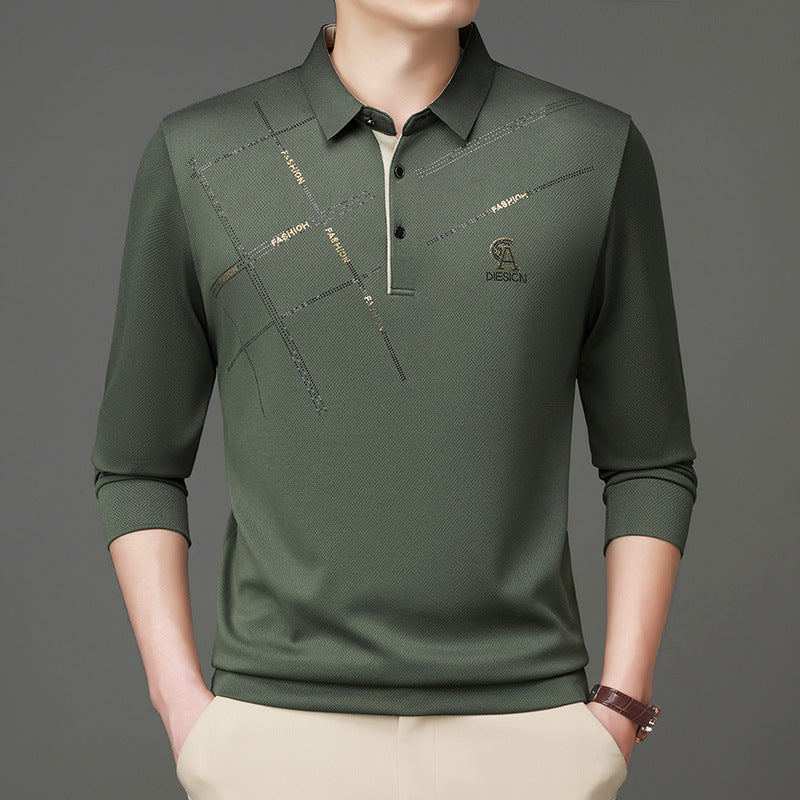Herren Poloshirt mit stylischem Grafikdruck und hochwertigem Funktionsmaterial Echoarchiv