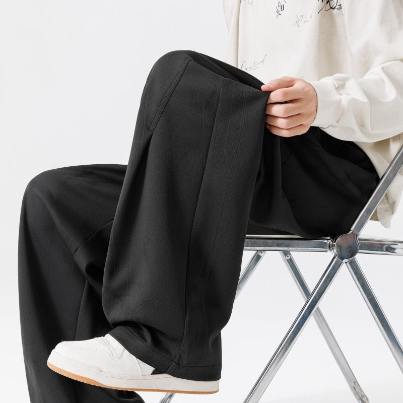 Herren Extraweite Relax-Freizeithose aus French-Terry mit Tunnelzug, Bügelfalten & Oversize-Bein Echoarchiv