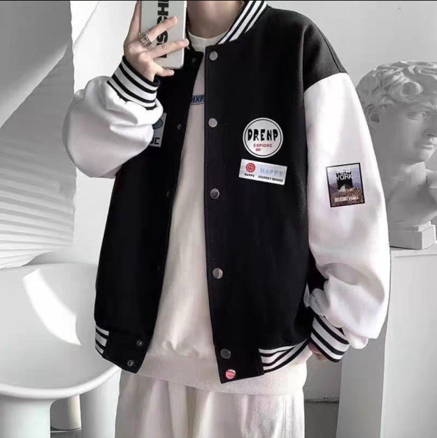 Herren Collegejacke mit praktischen Taschen und Stickereien Echoarchiv