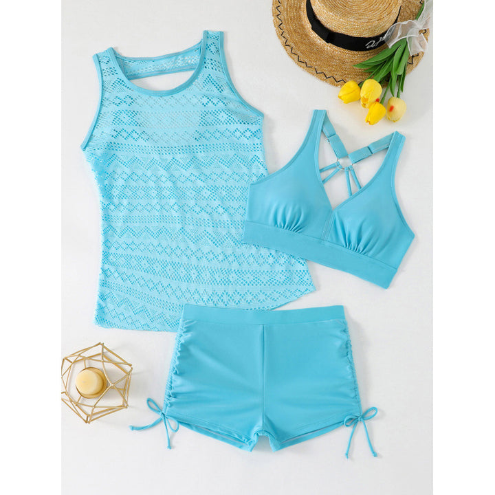 Damen Tankini-Set mit modischem Muster und komfortablem Shorts Echo Archiv