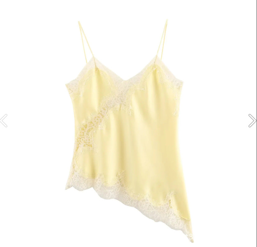 Damen verführerisches Spitzen-Nachtkleid mit asymmetrischem Saum Echo Archiv