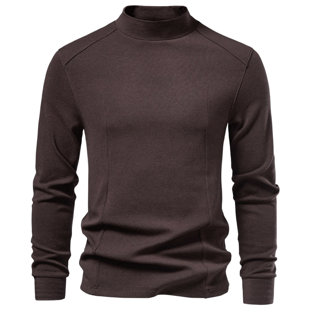 Herren Langarm Sweatshirt mit schmalem Stehkragen und Baumwollmix Echoarchiv