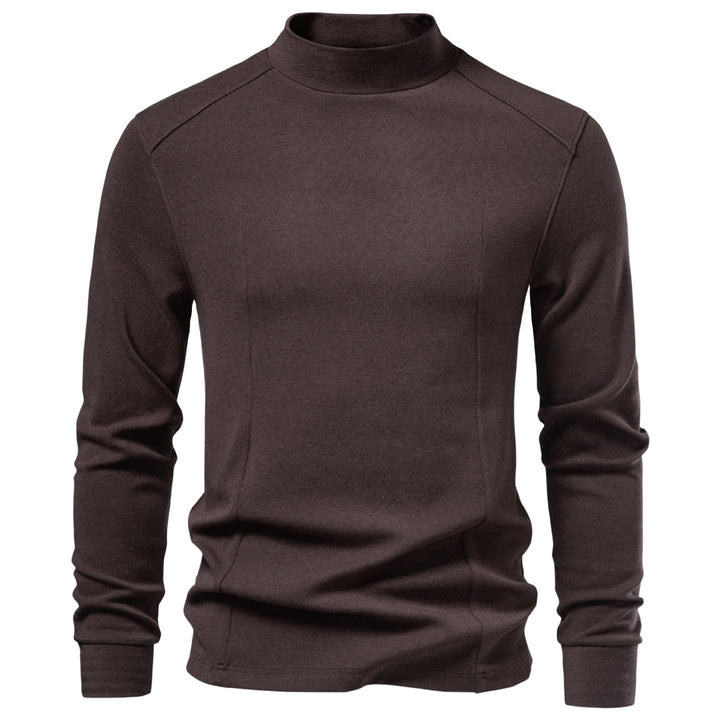 Herren Langarm Sweatshirt mit schmalem Stehkragen und Baumwollmix Echoarchiv