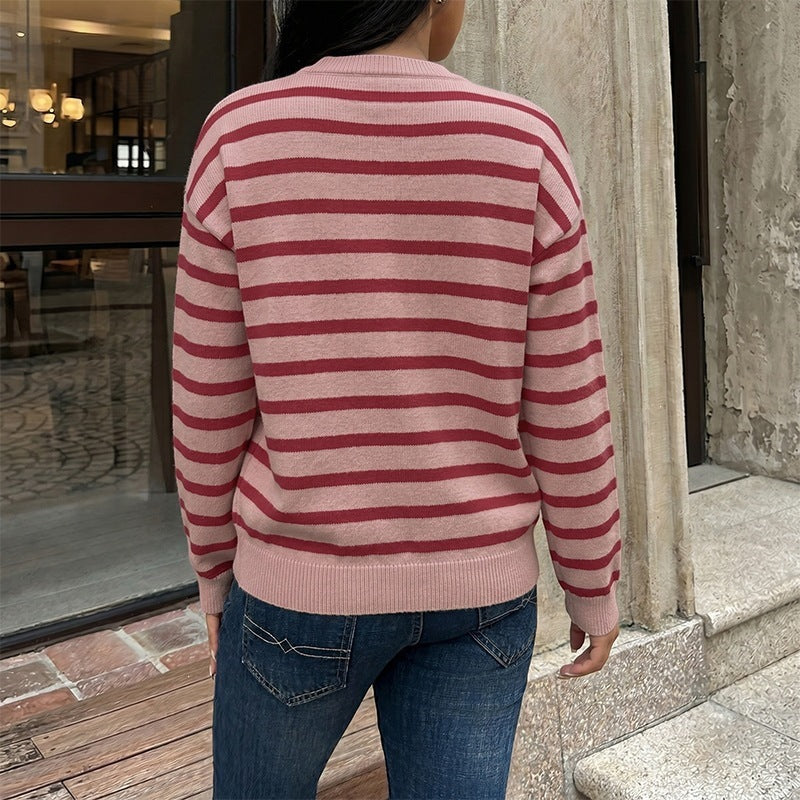Damen Modische Strickjacke mit Knopfdesign Echo Archiv